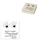 私の手印で作られた ラバースタンプ (押印)