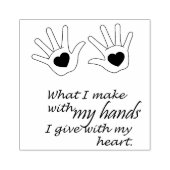 私の手印で作られた ラバースタンプ (インプリント)