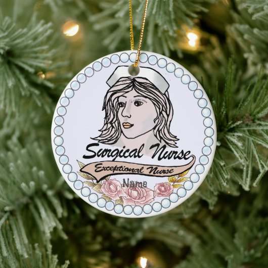 私の手術ナース セラミックオーナメント (ツリー)