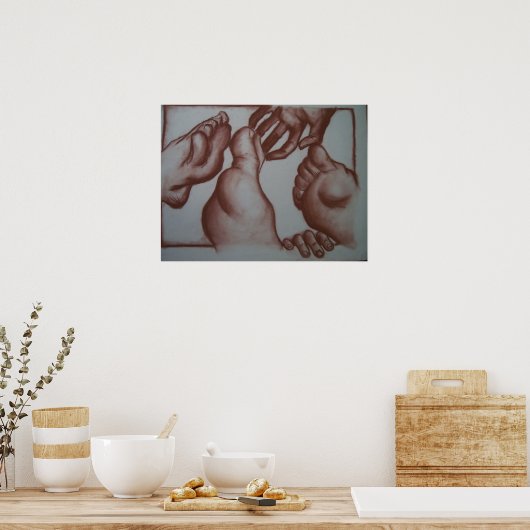 私の手、エピの足 ポスター (キッチン)