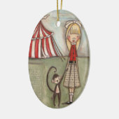 私の手、小さい猿-陶磁器のオーナメント--を取って下さい セラミックオーナメント (左)