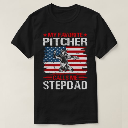 私の投お気に入りの手はSTEPDAD Baseball USAと呼ぶ Tシャツ (デザイン正面)