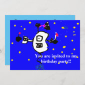 私の招待され誕生日パーティーに!招待状 招待状 (正面/裏面)