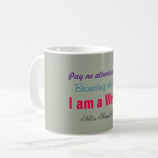 私の拾い読みの歴史に注意を…払わないで下さい コーヒーマグカップ (正面左)