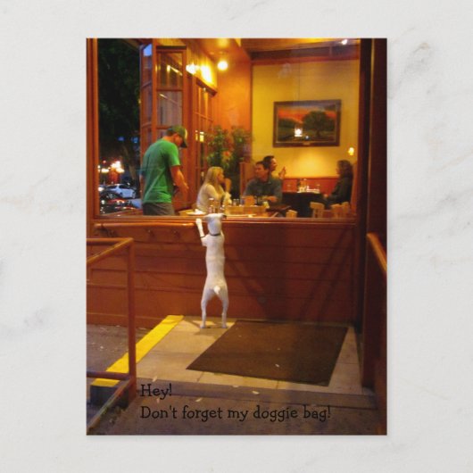 私の持ち帰り袋を忘れないで下さい! ポストカード (正面)