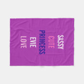 私の持ち物のお気に入りの数パーソナライズされた個 フリースブランケット (正面(横))