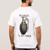 私の指を引っ張って下さい Tシャツ (裏面)