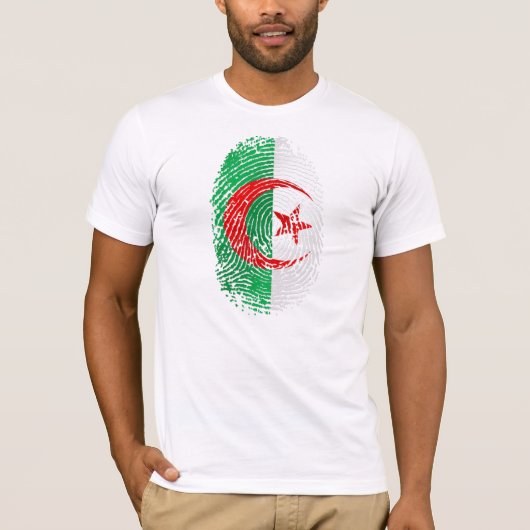 私の指紋は100%のアルジェリアのティーおよびギアです Tシャツ (正面)