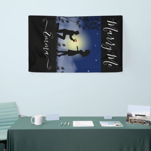 私の提案を大きく結パーソナライズされた婚する 横断幕 (トレードショー)