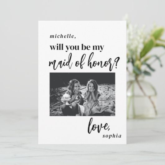 私の提案メイド・オブ・オーナー（花嫁付き添い人）の写真 招待状 (スタンド正面)