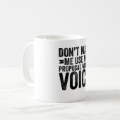 私の提案ライターボイスを使わないでください コーヒーマグカップ (正面左)