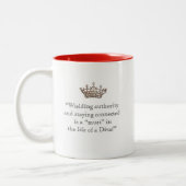 「私の携帯電話は私の王室のセプターだ!」 ツートーンマグカップ (左)