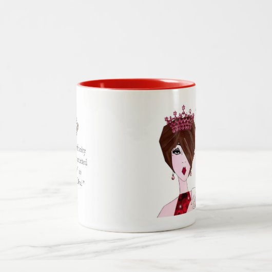 「私の携帯電話は私の王室のセプターだ！」 ツートーンマグカップ (中央)