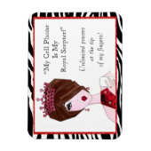 「私の携帯電話は私の王室のセプターだ！」 マグネット (縦)