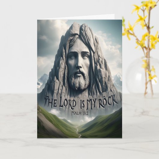 私の救いの強み主は私の岩である カード (黄色い花)