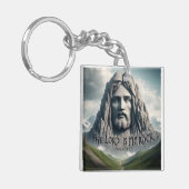 私の救いの強み主は私の岩である キーホルダー (正面左)