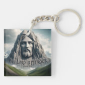 私の救いの強み主は私の岩である キーホルダー (裏面)