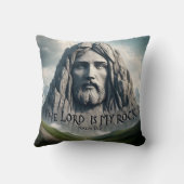 私の救いの強み主は私の岩である クッション (裏面)