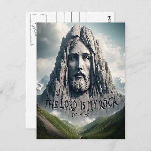 私の救いの強み主は私の岩である ポストカード (正面/裏面)
