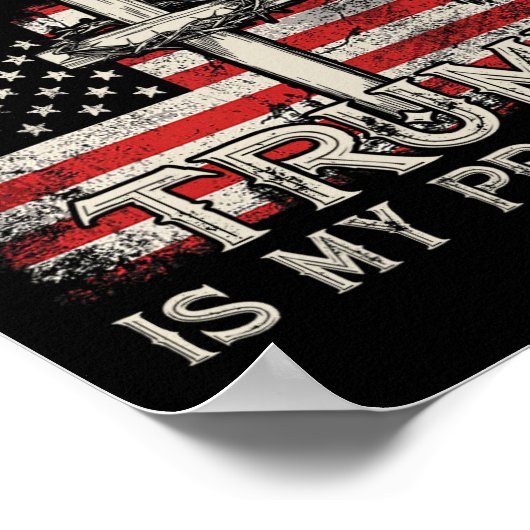 私の救い主トランプは私のアメリカ合衆国大統領の旗か ポスター (角)