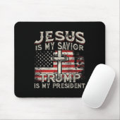 私の救い主トランプは私のアメリカ合衆国大統領の旗か マウスパッド (マウス)