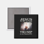 私の救い主トランプは私の大統領か1 マグネット (正面/裏面)