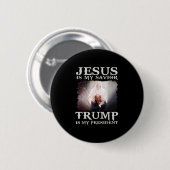 私の救い主トランプは私の大統領か1 缶バッジ (正面&裏面)