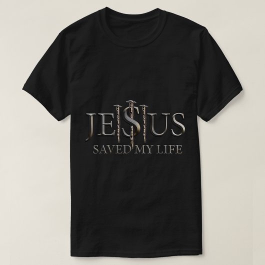 私の救人生キリスト教の信仰者M Tシャツ (デザイン正面)