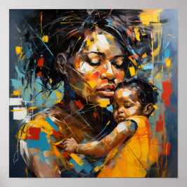 私の救子 – ネオ表現主義アート ポスター