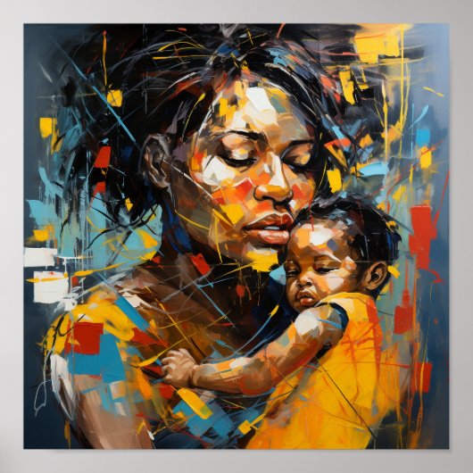 私の救子 – ネオ表現主義アート ポスター (正面)