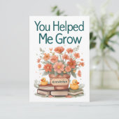 私の救済成長-先生プレゼント サンキューカード (スタンド正面)