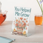 私の救済成長-先生プレゼント 台座サイン (インサイチュ)