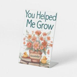 私の救済成長-先生プレゼント 台座サイン