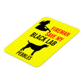 私の救黒い実験室の火の安全性の消防士 マグネット (左側)