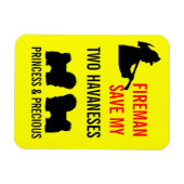 私の救2つのハバネス火災安全 マグネット (横)