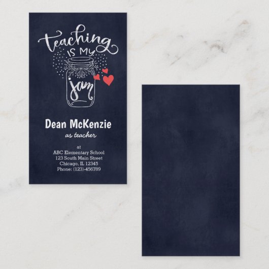 私の教えジャム 名刺 (正面/裏面)