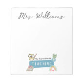 私の教えスーパーパワー&レインボー，赤りんご，花 ノートパッド (正面)