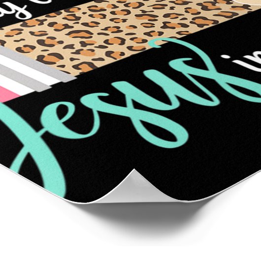 私の教えハートTキリスト教徒のイエスは私の静脈に ポスター (角)