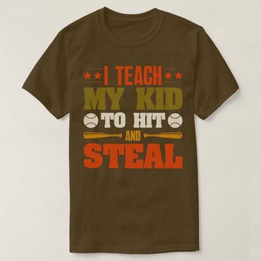 私の教え子は野球をやって盗んだ Tシャツ (デザイン正面)