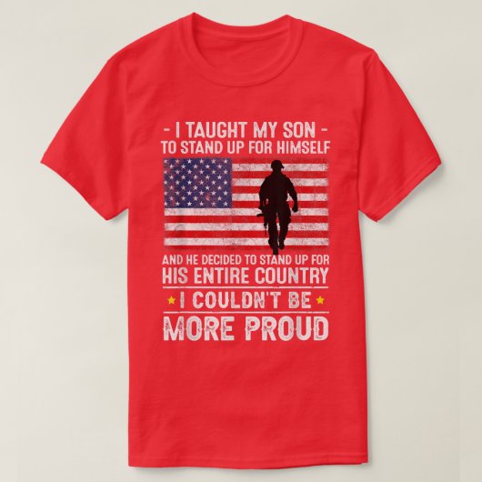 私の教え息子の立ち上げ方、誇りを持った軍隊モ Tシャツ (デザイン正面)