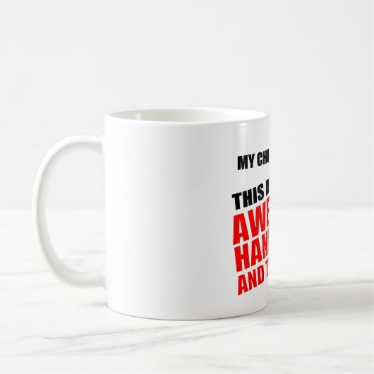 私の教会考えの執事は素晴らし コーヒーマグカップ (左)