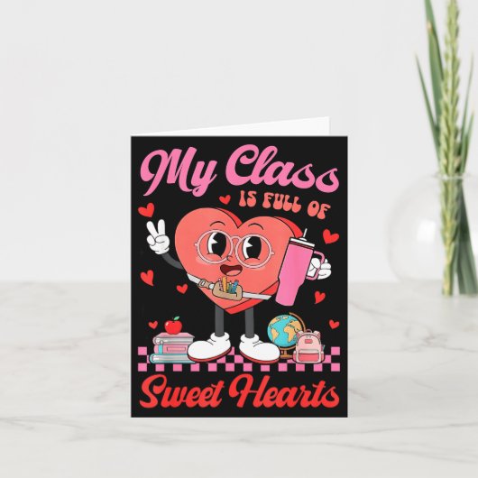 私の教室はバレンタインの優しい先生たちでいっぱい カード (正面)