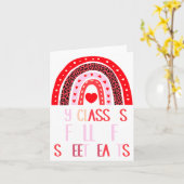 私の教室は愛に満ちた先生のバレンタインでいっぱい カード (黄色い花)