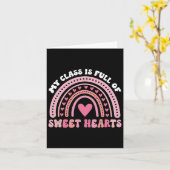 私の教室は愛のあふれる虹の先生ヴァレンがいっぱい カード (黄色い花)