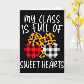 私の教室は愛らしい人たちでいっぱい ユニークな教師バレンタイン カード (黄色い花)