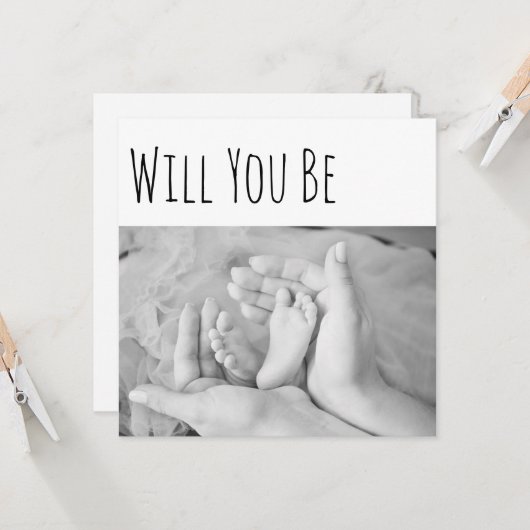 私の教母のベビーの足でお母さん手です カード (正面/裏面インサイチュ)