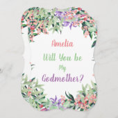 私の教母の提案の花柄です 案内状 (正面/裏面)