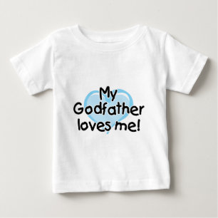 私の教父は私を愛します(青) ベビーTシャツ