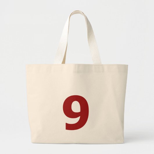 私の数は9です! ラージトートバッグ (正面)