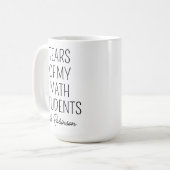 私の数学の学生の涙,先生感謝 コーヒーマグカップ (正面左)